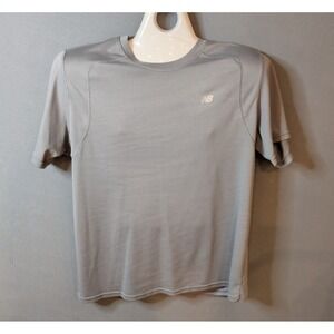 New Balance Athletic T-Shirt Mens Gray‎ Short Sleeve Running Training Medium